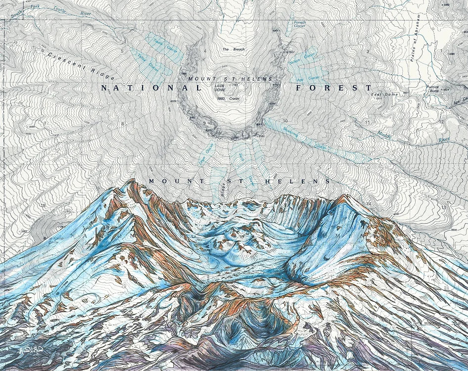 Mt. St. Helens Summit Souvenir Art Print