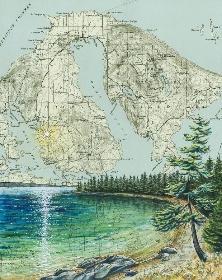Orcas Island Souvenir Art Print by Final Switchback