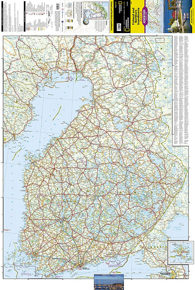 Finland & Northern Scandinavia Adventure Travel Map by National Geographic - Map Detail