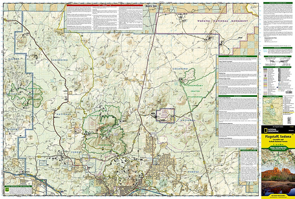 Flagstaff & Sedona Trails Illustrated Topographic Map #856 - North Map