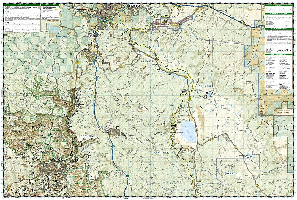 Flagstaff & Sedona Trails Illustrated Topographic Map #856 - South Map