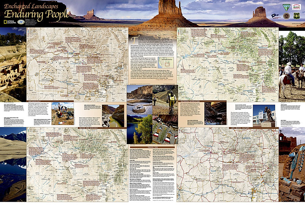 Four Corners Destination Touring Map & Guide by National Geographic - Infographic