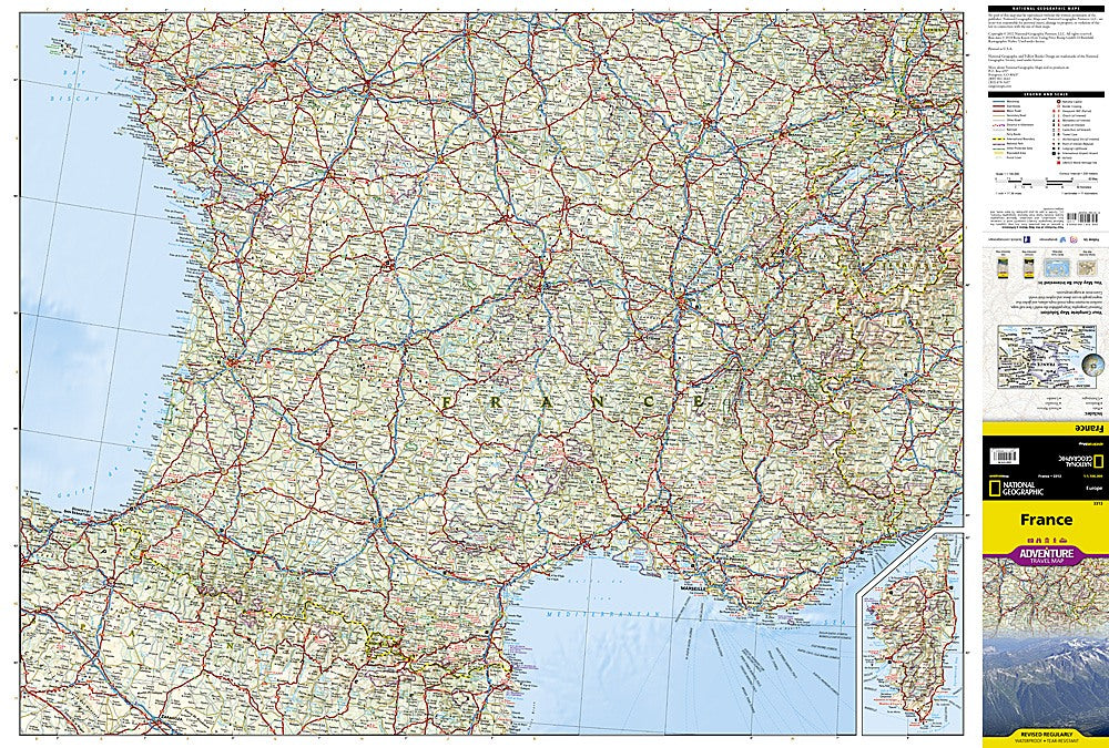 France Adventure Travel Map by National Geographic - Map Detail