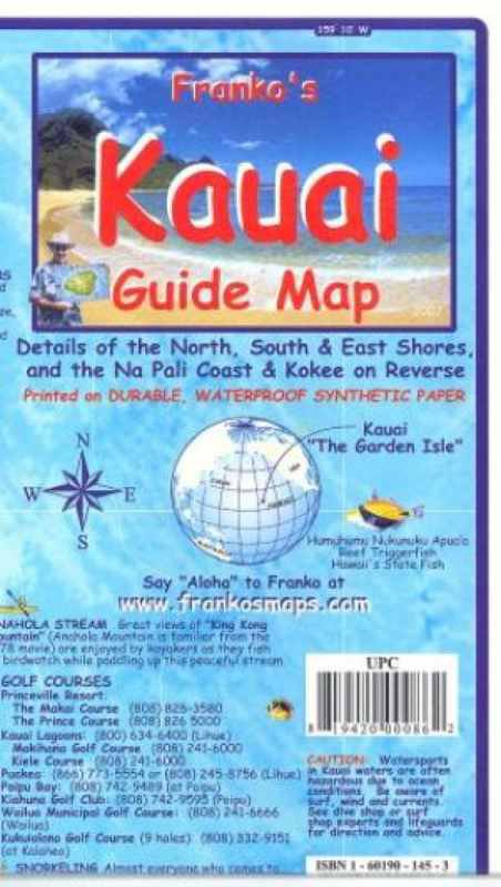 Franko Maps Kauai Guide