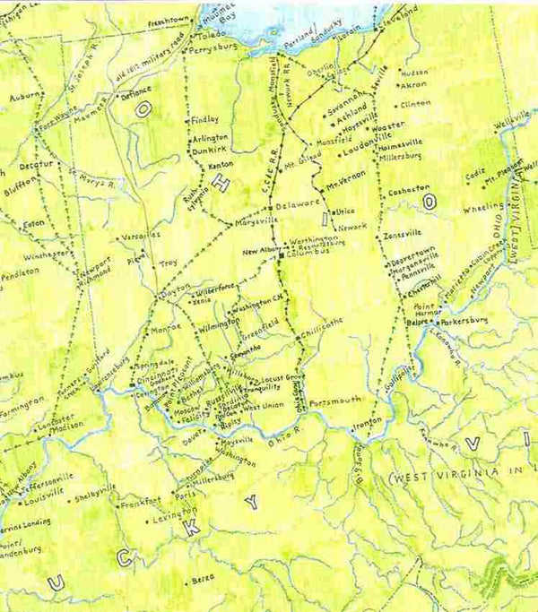 Freedom Tracks (Underground Railroad) Map – Metsker Maps