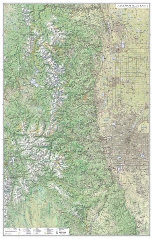 Colorado's Front Range Wall Map