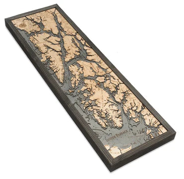 Alaska's Inside Passage Woodchart