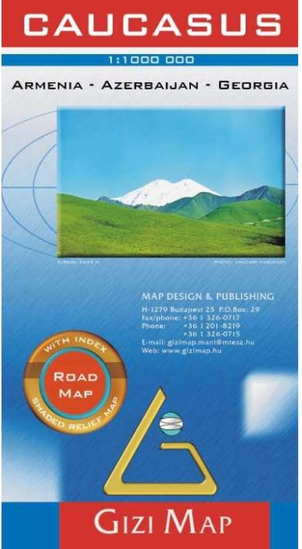 Caucasus (Armenia - Azerbaijan - Georgia) Folded Road Map by Gizi Map - Cover