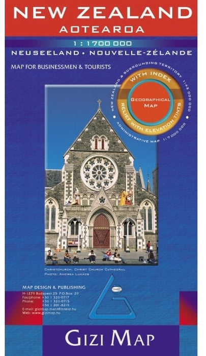 New Zealand Geographical Map by Gizi Map - Cover