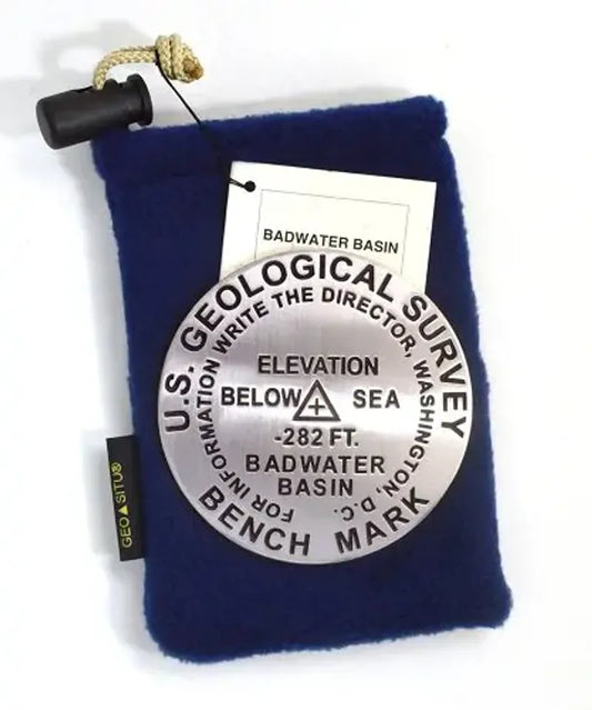 Badwater Basin Souvenir Bench Mark Medallion