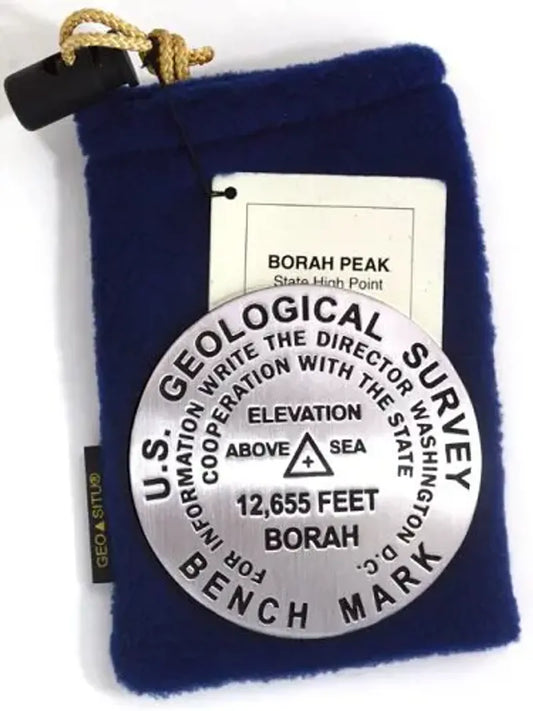 Borah Peak Souvenir Bench Mark Medallion
