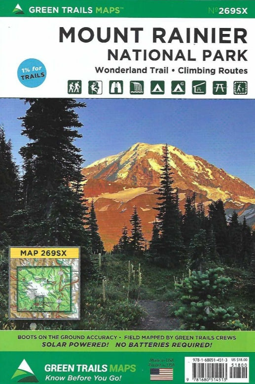 Mount Rainier, WA - Green Trails Map 269SX