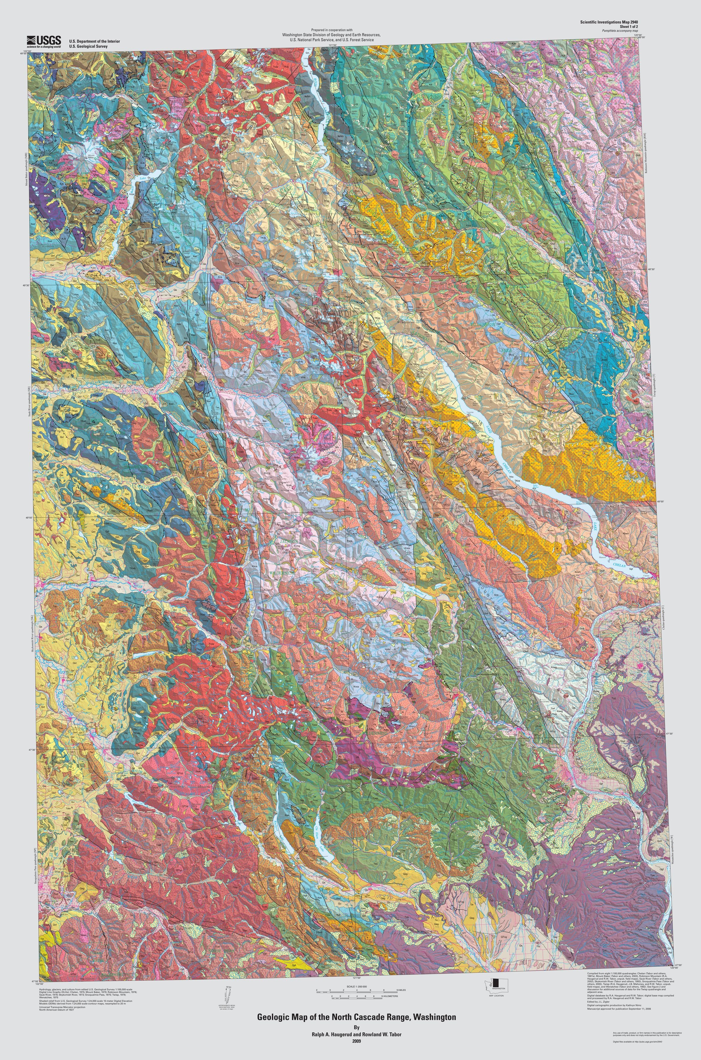 Geologic Map of the North Cascades – Metsker Maps
