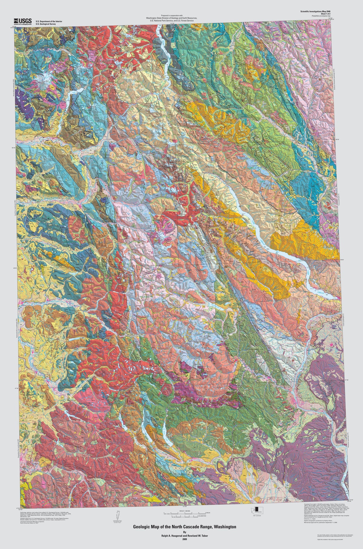 Geologic Map of the North Cascades – Metsker Maps