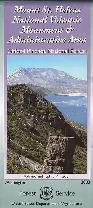 Gifford Pinchot National Forest- Mount St. Helens National Volcanic Monument & Admin Area Forest Service Map - Cover