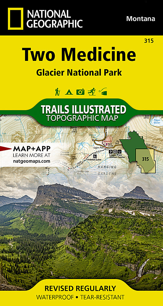 Glacier National Park - Two Medicine Trails Illustrated Topographic Map #315 - Cover