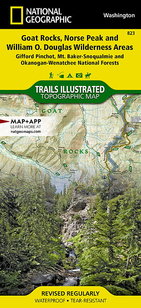 Goat Rocks, Norse Peak & William O. Douglas Wilderness Areas Trails Illustrated Topographic Map #823 - Cover
