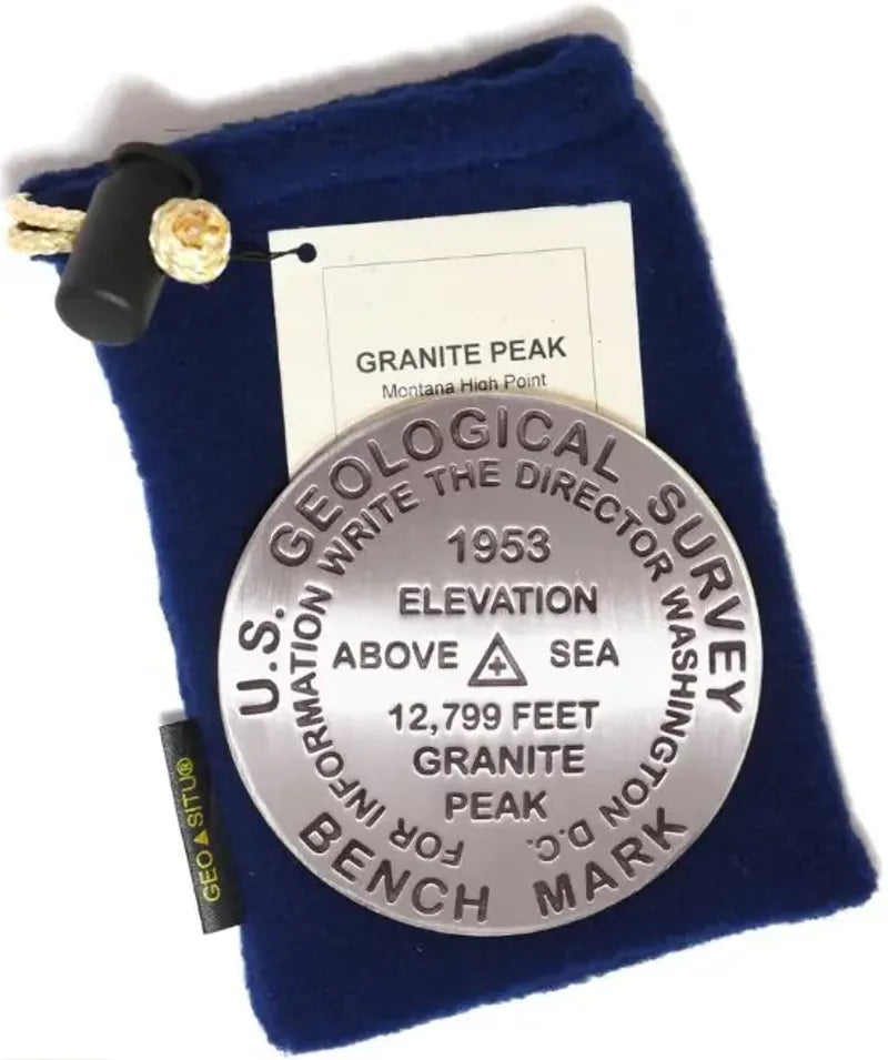 Granite Peak Bench Mark Medallion