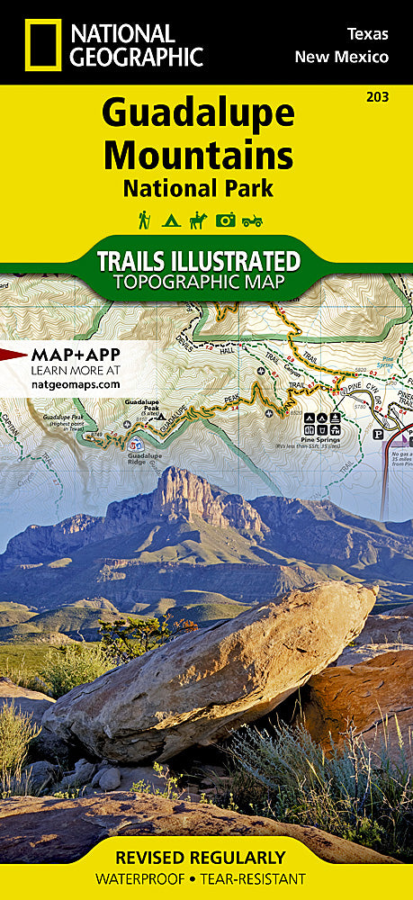 Guadalupe Mountains National Park Trails Illustrated Topographic Map #203 - Cover