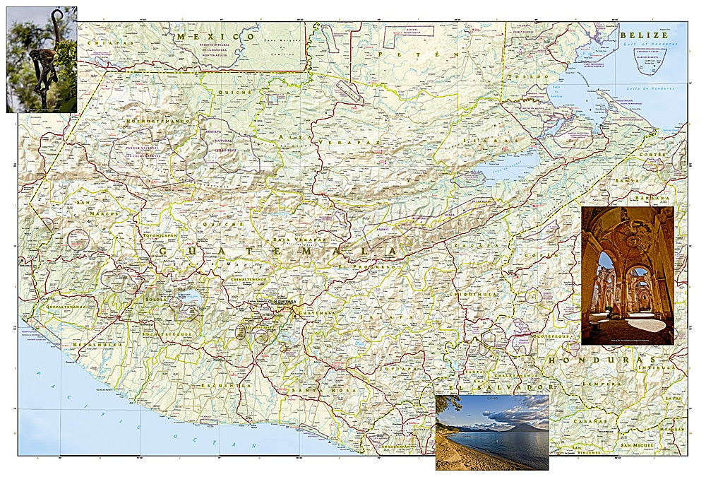 Guatemala Adventure Travel Map by National Geographic - Map Detail