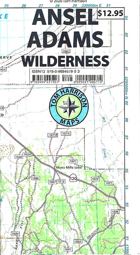 Ansel Adams Wilderness Hiking Map