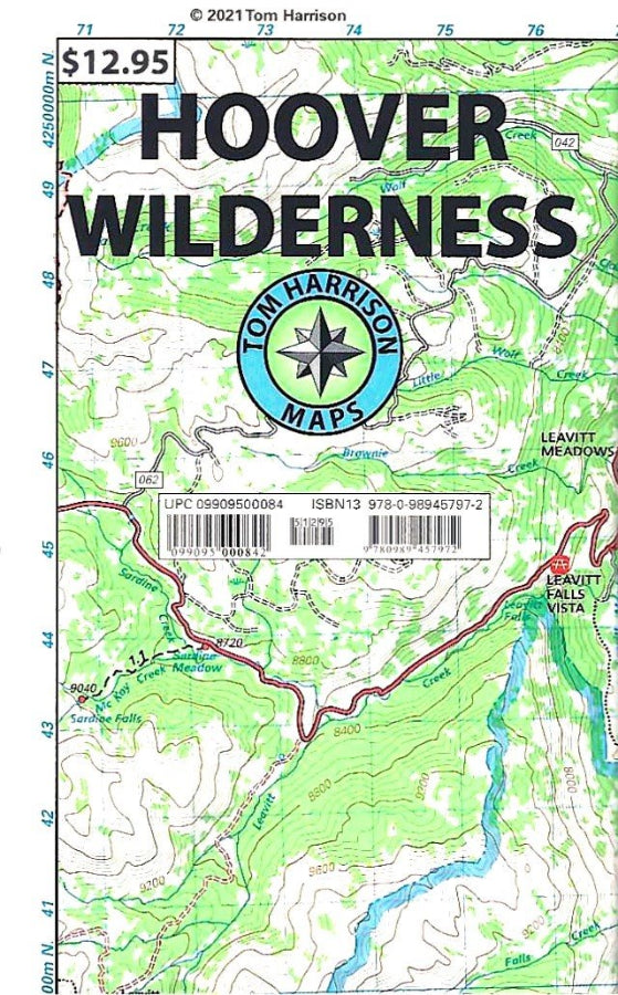 Hoover Wilderness Hiking Map by Tom Harrison - Cover
