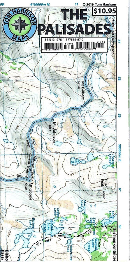 The Palisades Hiking Map by Tom Harrison - Cover