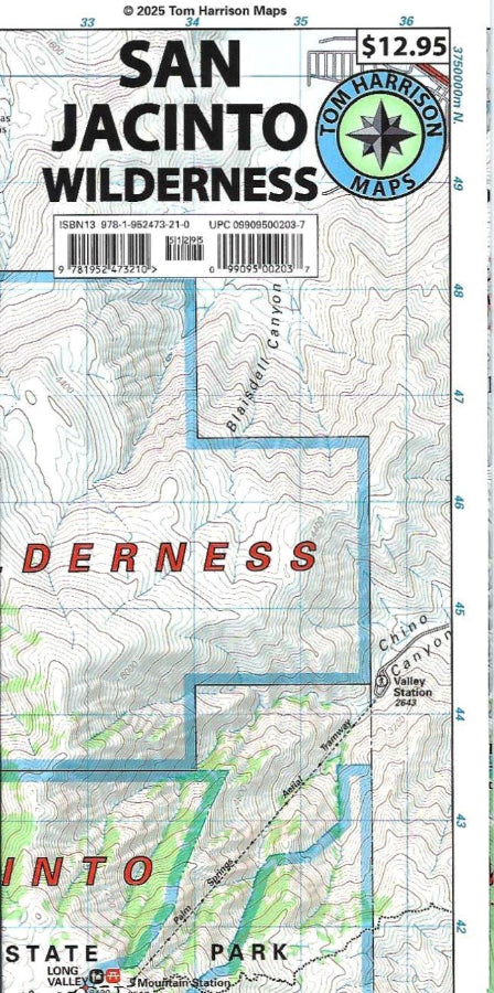 San Jacinto Wilderness Hiking Map by Tom Harrison - Cover
