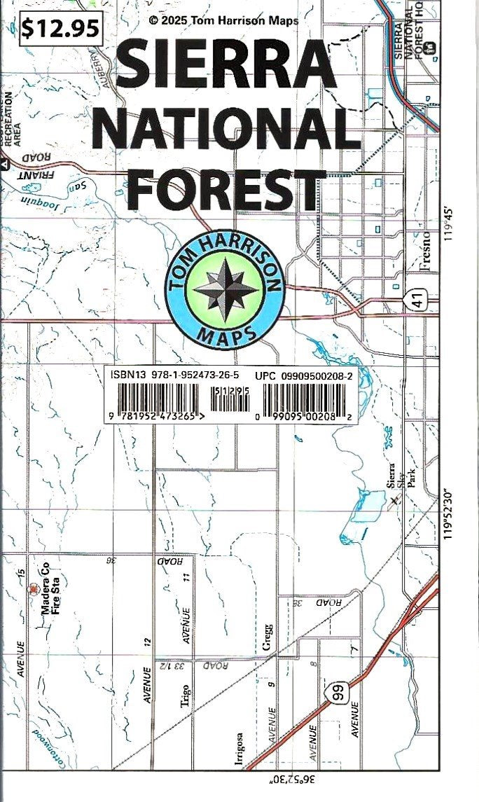 Sierra National Forest Hiking Map