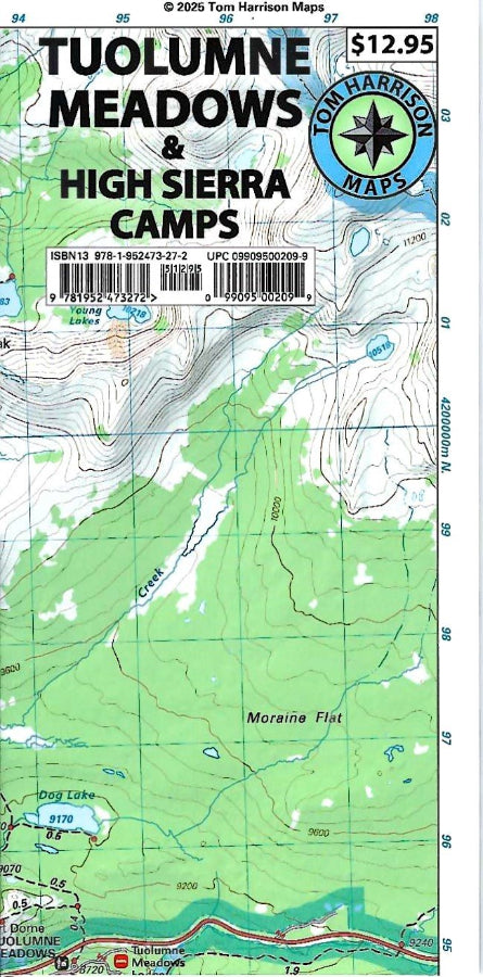 Tuolumne Meadows & High Sierra Camps Hiking Map by Tom Harrison - Cover