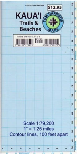 Kauai Trails & Beaches Map by Tom Harrison Maps - Cover