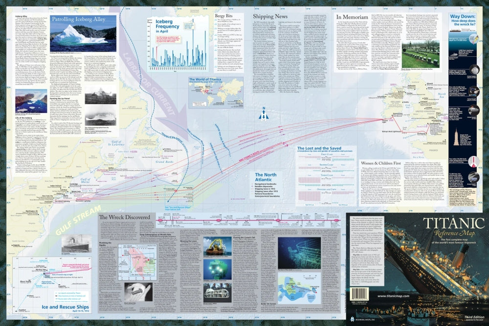The Titanic Reference Map (Folded) - Route Map