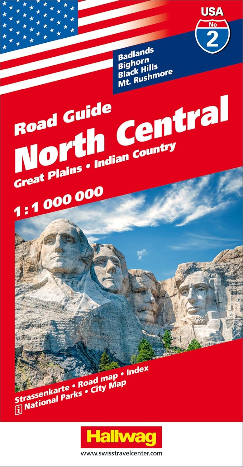 North Central U.S. (Great Plains) Road Map & Guide by Hallwag - Cover