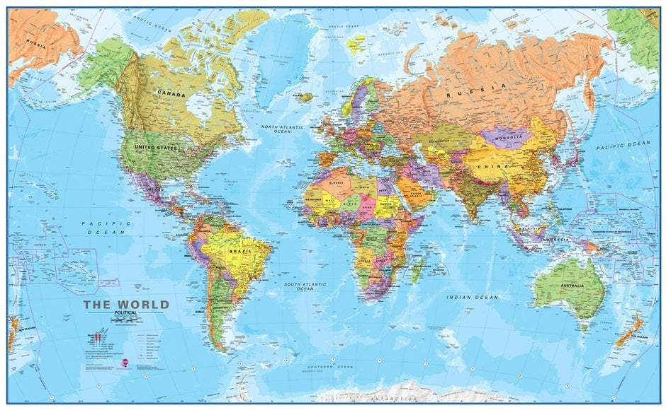 World Map In Depth World Maps – Metsker Maps
