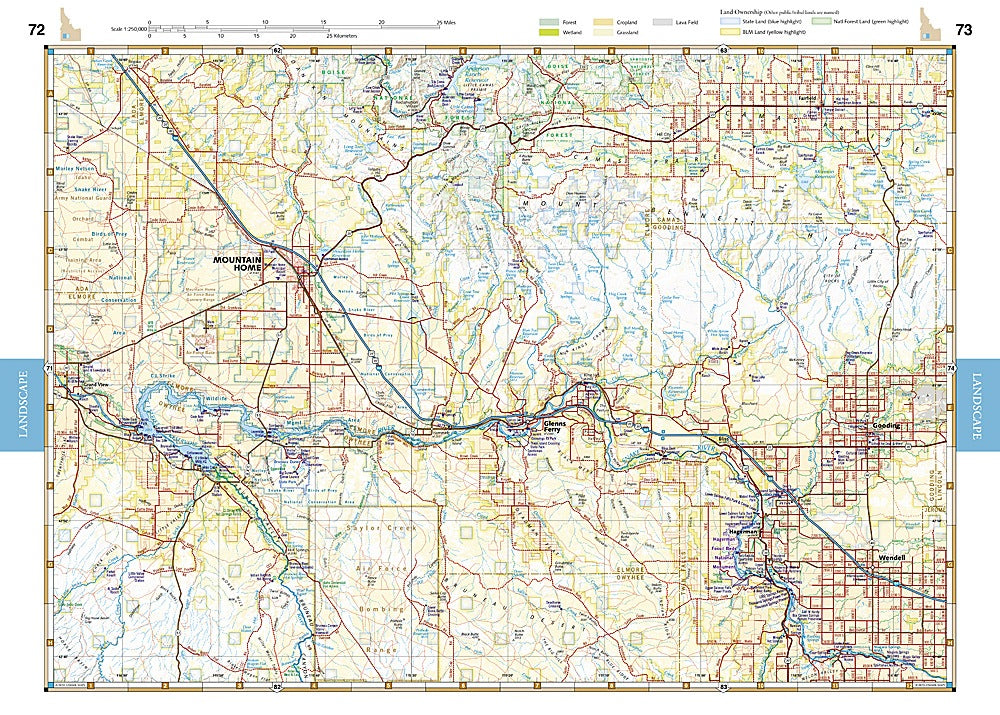 Idaho Road & Recreation Atlas by Benchmark Maps - Map Detail