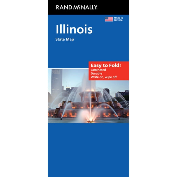 Illinois State Highway Laminated Map by Rand McNally (Easy to Fold) - Cover