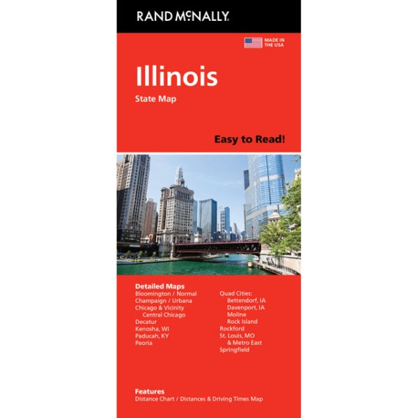 Illinois State Highway Folded Map by Rand McNally (Easy to Read) - Cover