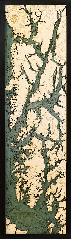 Alaska's Inside Passage Woodchart