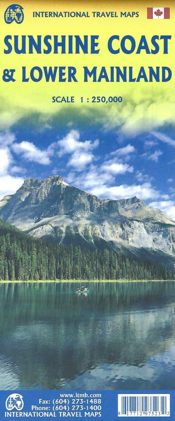 Sunshine Coast & Lower Mainland British Columbia Travel Map
