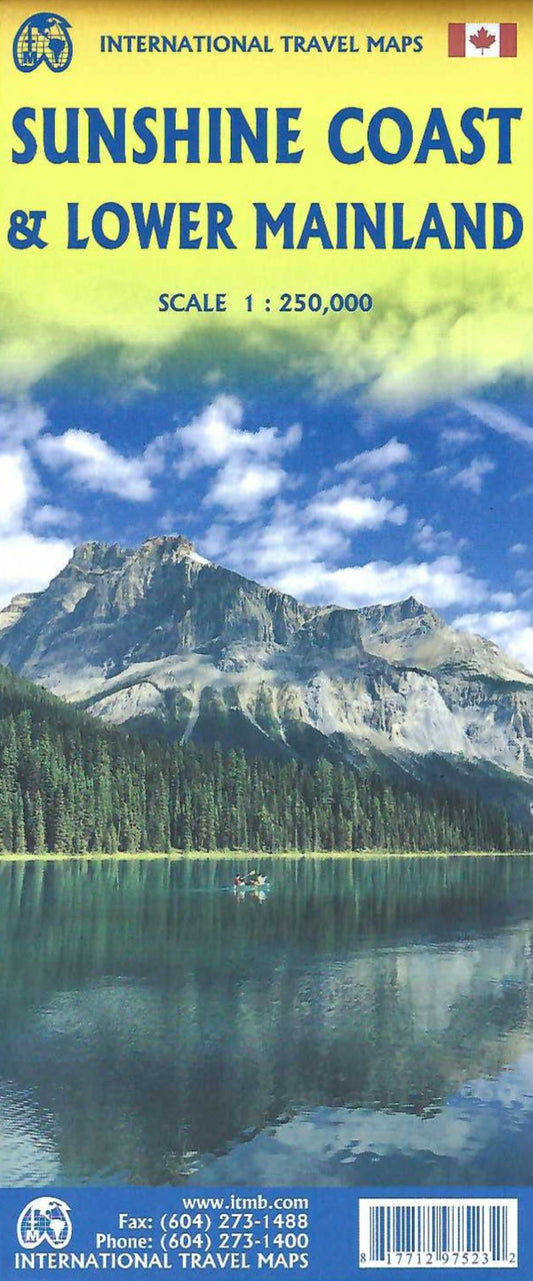 Sunshine Coast & Lower Mainland British Columbia Travel Map