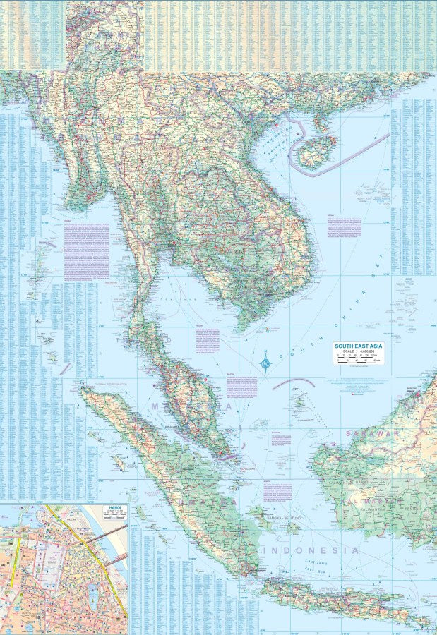 Southeast Asia Travel & Reference Map by ITMB - Western Map