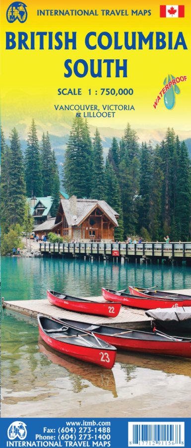 British Columbia (South) Travel & Reference Map by ITMB - Cover