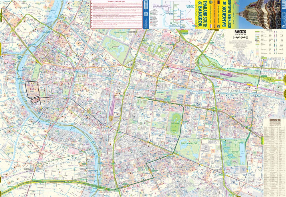 Bangkok & Southern Thailand Travel & Reference Map by ITMB - Bangkok Map
