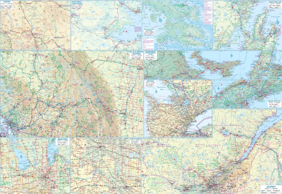Canada Travel & Reference Map by ITMB - Regional Inset Maps
