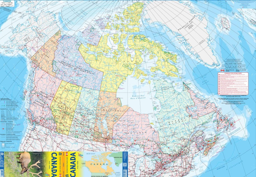 Canada Travel & Reference Map by ITMB - Country Map