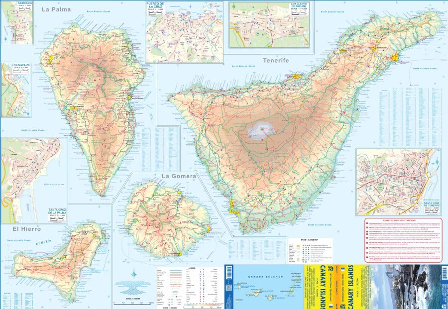 Canary Islands Travel & Reference Map by ITMB - Front Side