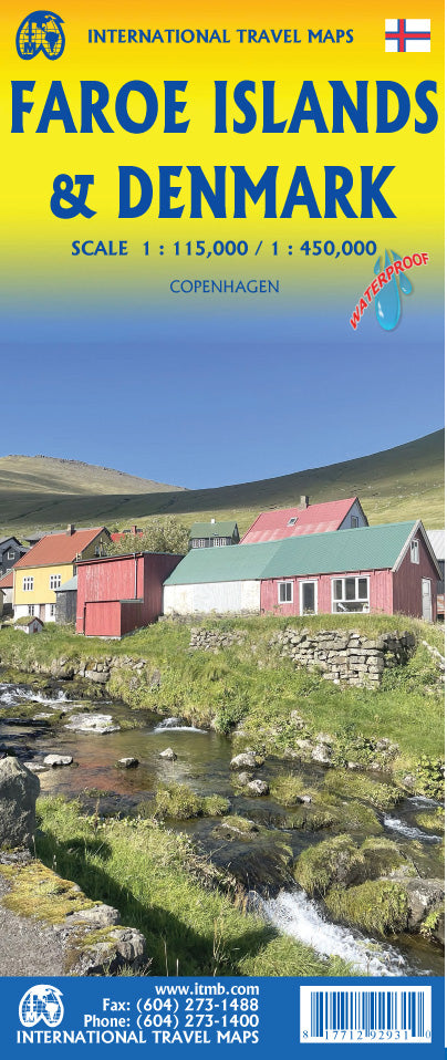 Denmark & Faroe Islands Travel & Reference Map by ITMB - Cover