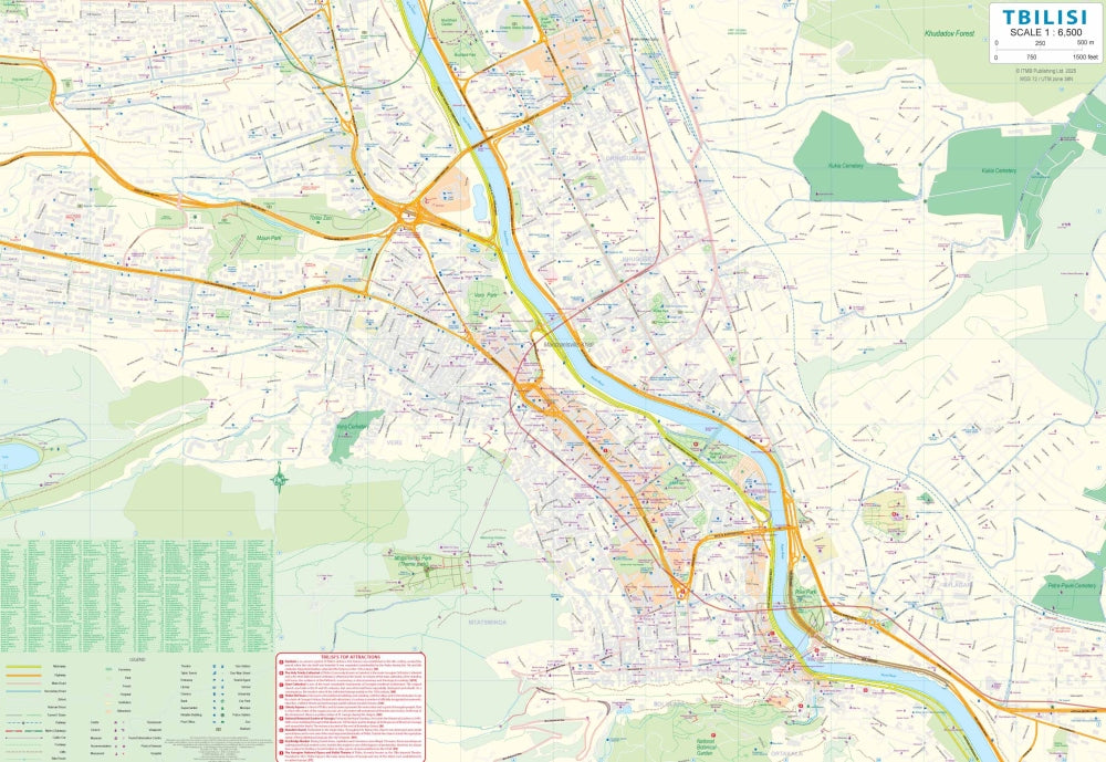 Georgia & Tbilisi Travel & Reference Map by ITMB - Tbilisi Map