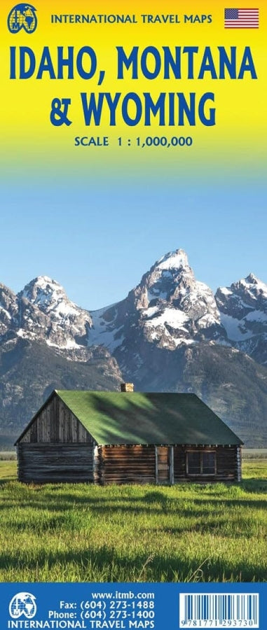 Idaho, Montana & Wyoming Travel & Reference Map by ITMB - Cover