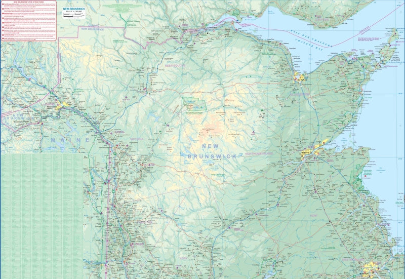 New Brunswick Travel & Reference Map by ITMB - North Map